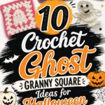 Crochet Ghost Granny Square Ideas for Halloween