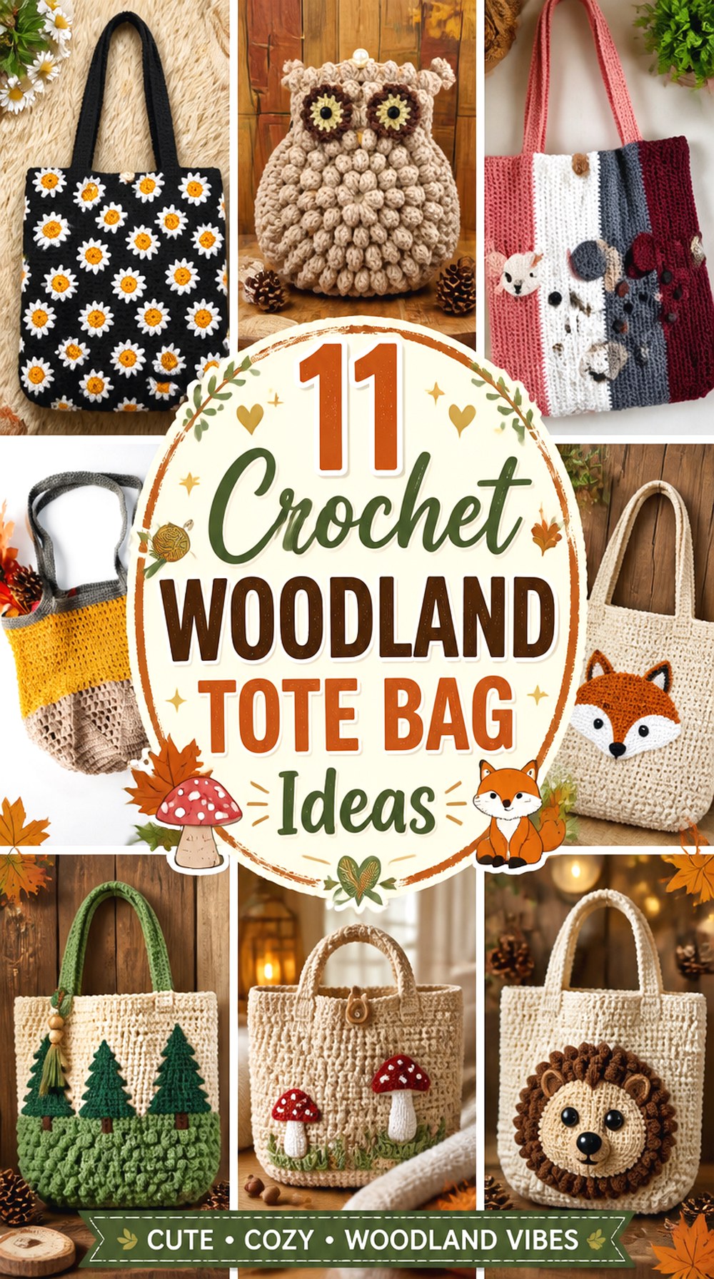 Crochet Woodland Tote Bag Ideas