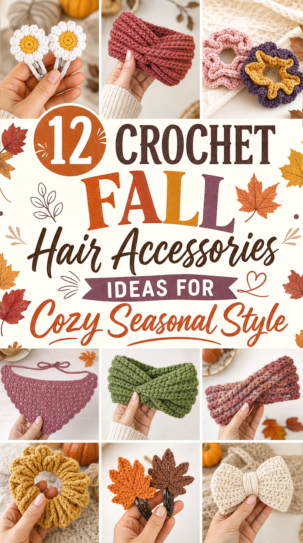 Crochet Fall Hair Accessories Ideas for Cozy Seasonal Style
