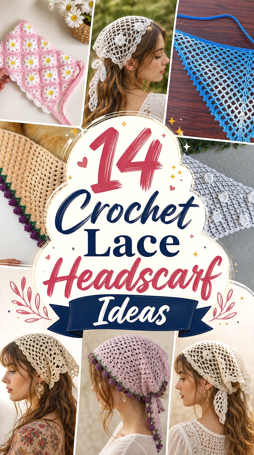 Crochet Lace Headscarf Ideas