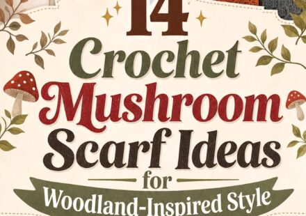 Crochet Mushroom Scarf Ideas for Woodland Inspired Style