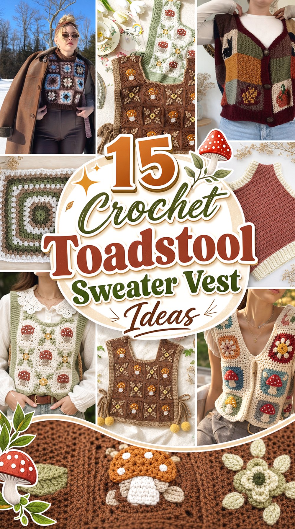 Crochet Toadstool Sweater Vest Ideas