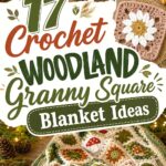 Crochet Woodland Granny Square Blanket Ideas