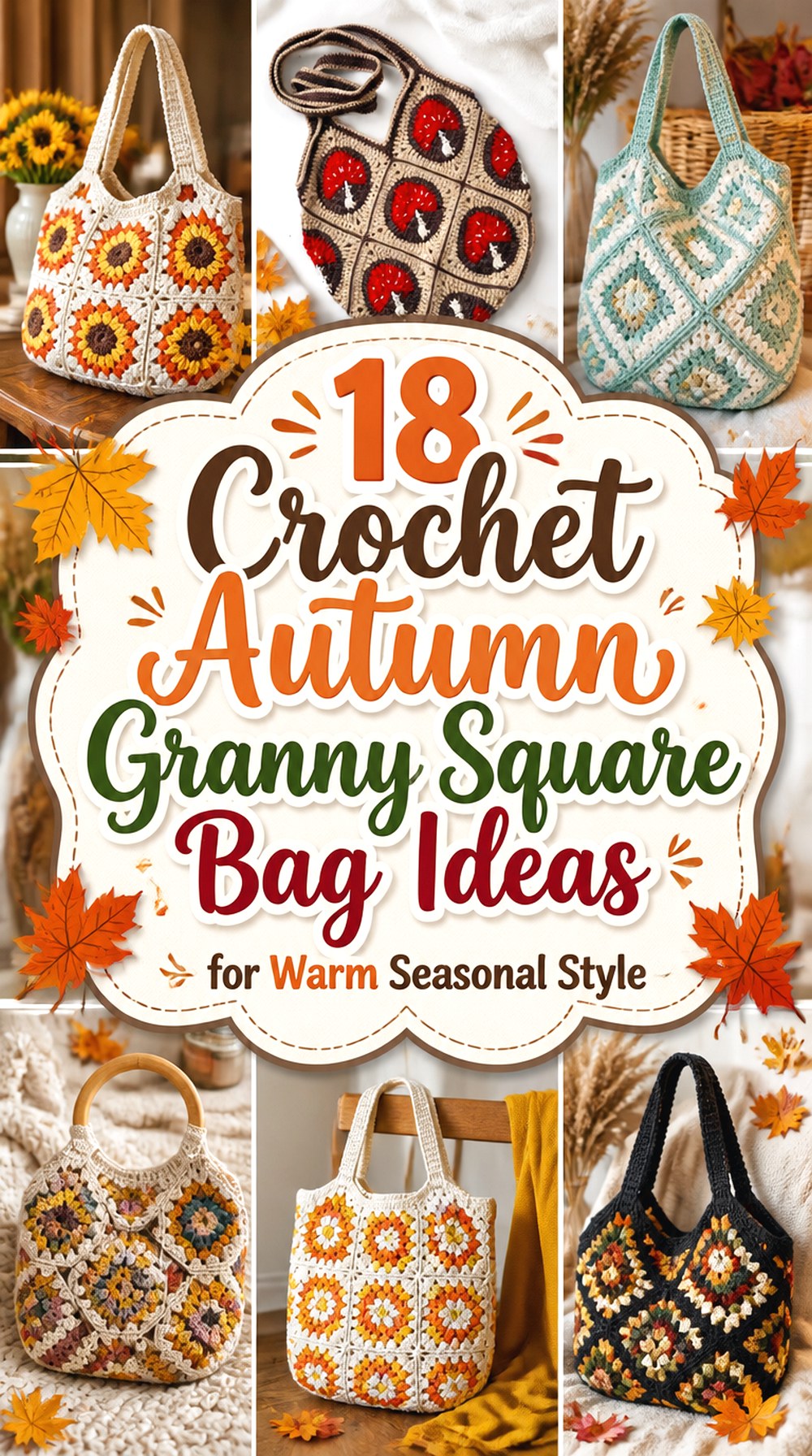 Crochet Autumn Granny Square Bag Ideas for Warm Seasonal Style