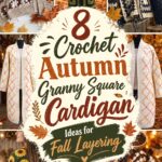 Crochet Autumn Granny Square Cardigan Ideas for Fall Layering