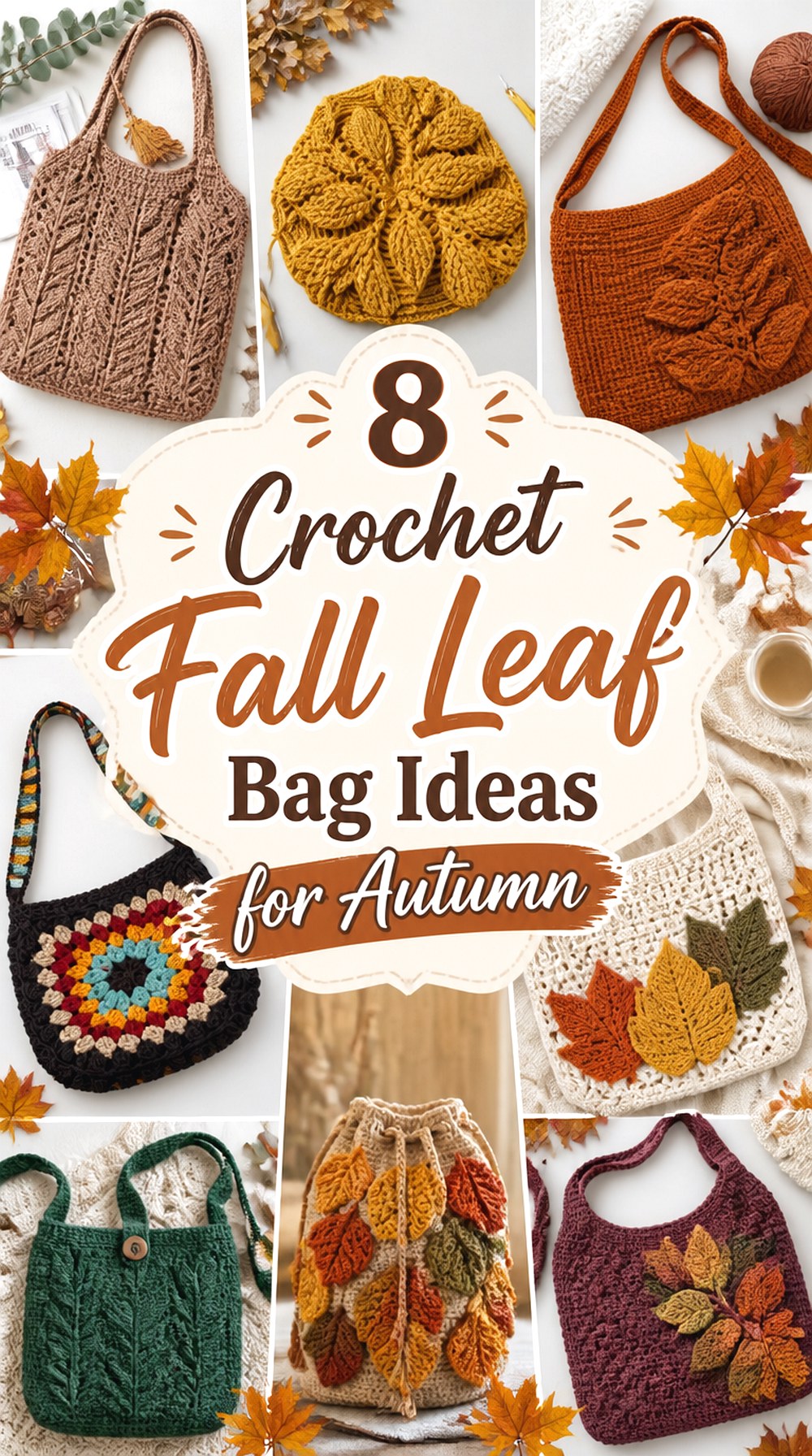 Crochet Fall Leaf Bag Ideas for Autumn