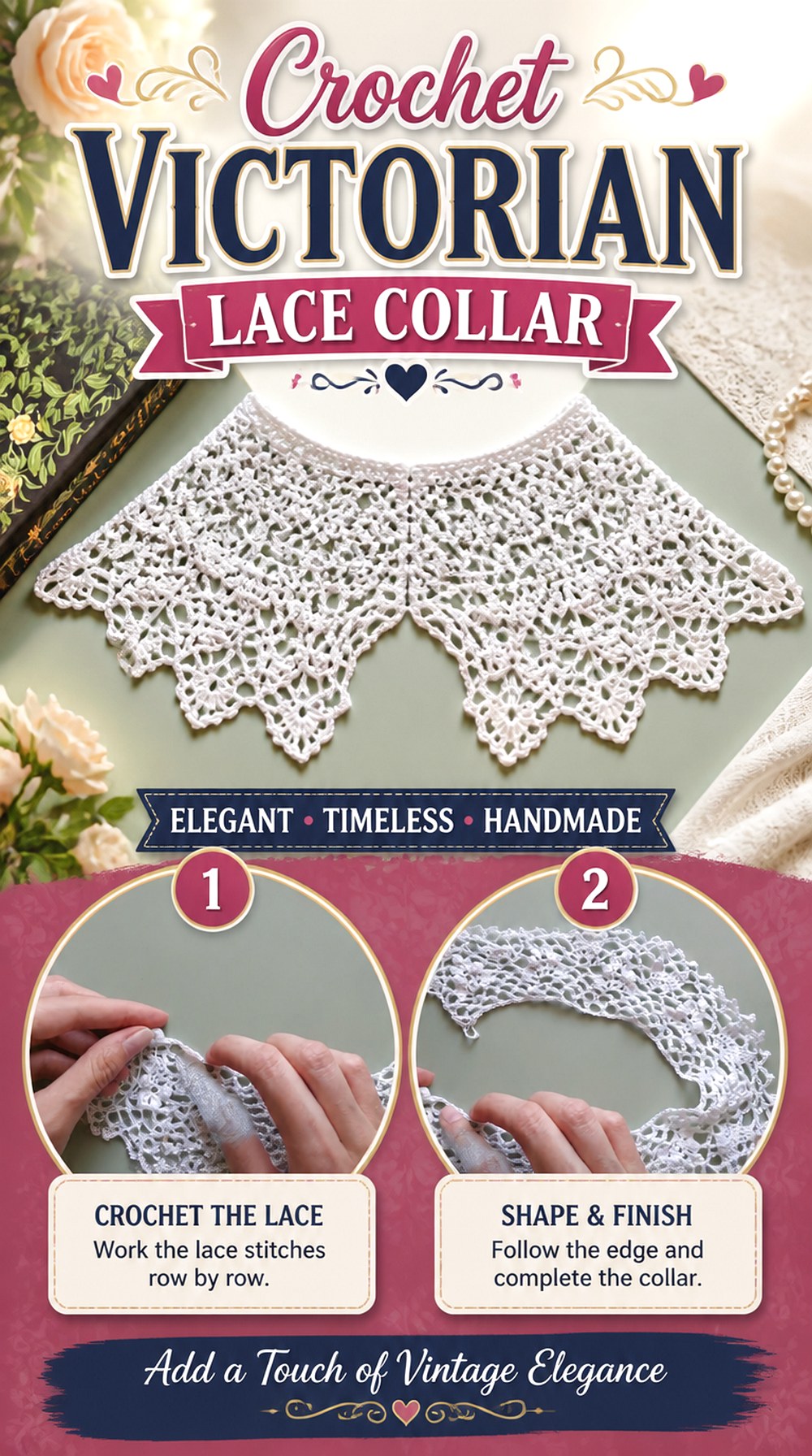 Crochet Victorian Lace Collar