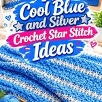 11 Cool Blue and Silver Crochet Star Stitch Ideas