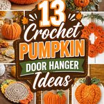 Crochet Pumpkin Door Hanger Ideas