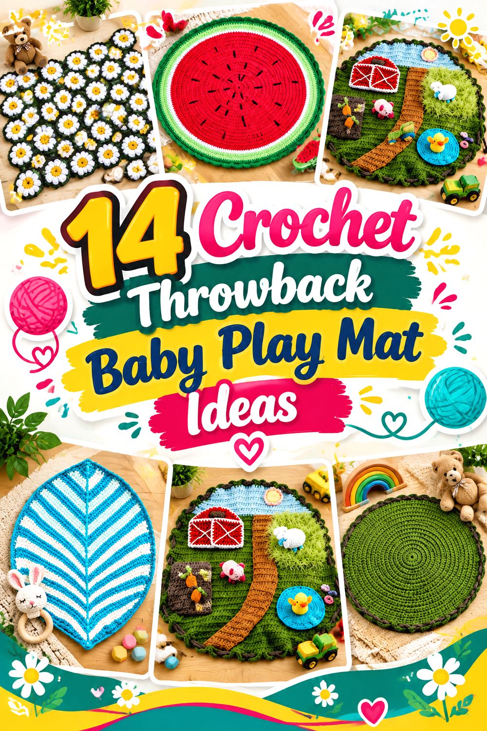 Crochet Throwback Baby Play Mat Ideas
