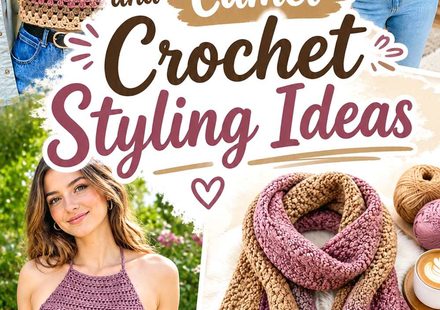 14 Heather Mauve and Camel Crochet Styling Ideas