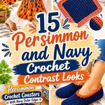 15 Persimmon and Navy Crochet Contrast Looks