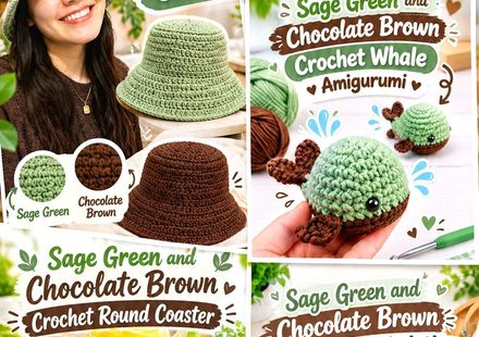 15 Sage Green and Chocolate Brown Crochet Palette Ideas