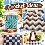 17 Chocolate Brown and Powder Blue Crochet Ideas