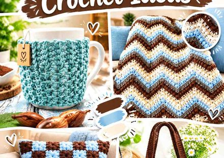 17 Chocolate Brown and Powder Blue Crochet Ideas