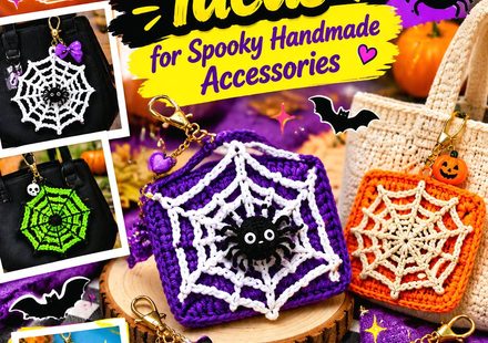 Crochet Spiderweb Bag Charm Ideas for Spooky Handmade Accessories