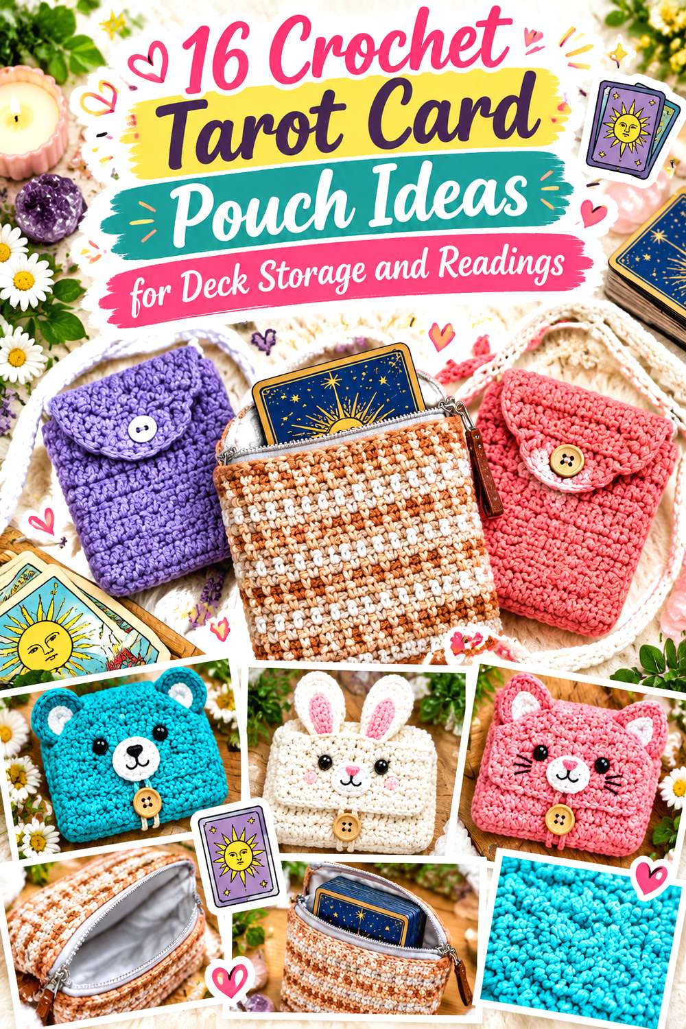 Crochet Tarot Card Pouch Ideas for Deck Storage and Readings