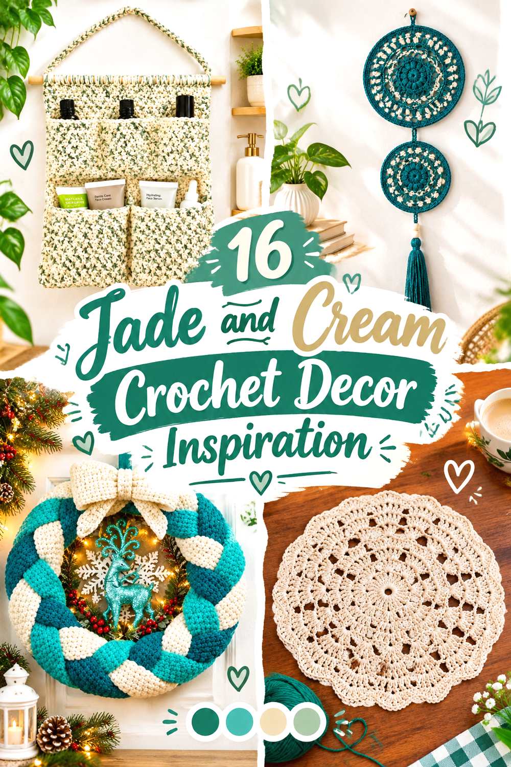 16 Jade and Cream Crochet Decor Inspiration