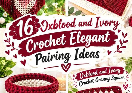 16 Oxblood and Ivory Crochet Elegant Pairing Ideas