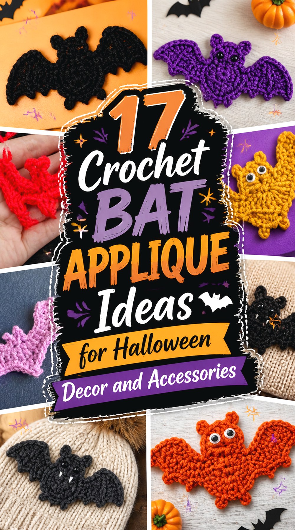 Crochet Bat Applique Ideas for Halloween Decor and Accessories