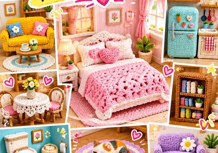 Crochet Dollhouse Miniature Ideas for Tiny Rooms and Details