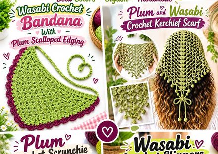 18 Wasabi and Plum Crochet Fashion Ideas