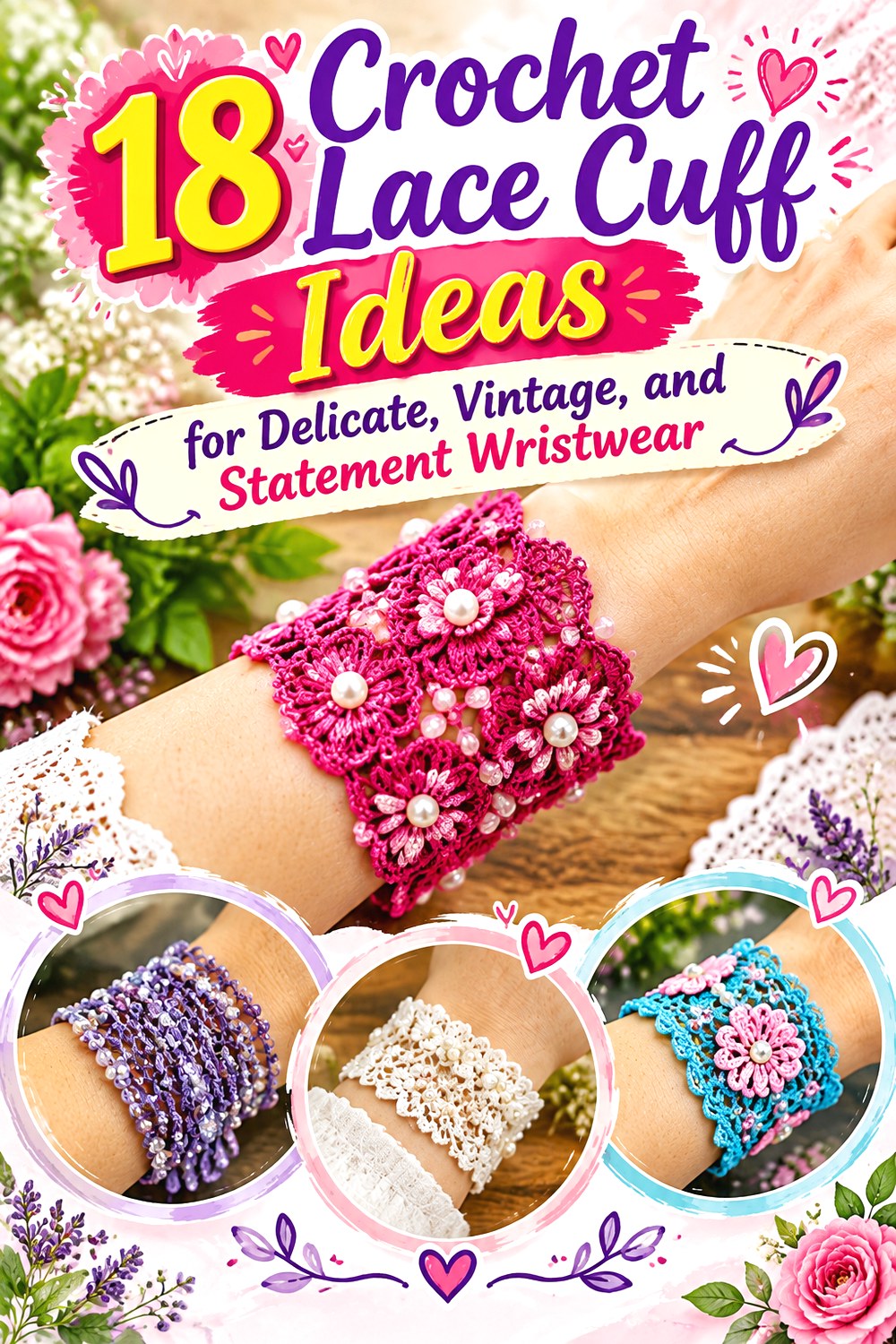 Crochet Lace Cuff Ideas for Delicate, Vintage, and Statement Wristwear
