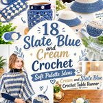 18 Slate Blue and Cream Crochet Soft Palette Ideas