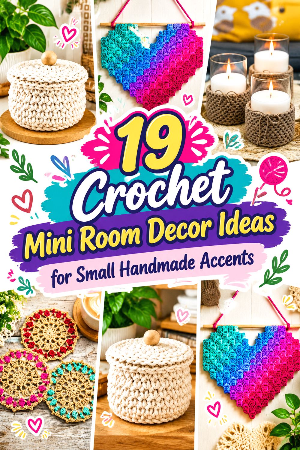 Crochet Mini Room Decor Ideas for Small Handmade Accents