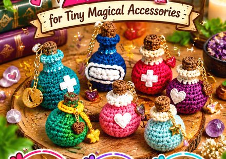 Crochet Potion Bottle Bag Charm Ideas for Tiny Magical Accessories