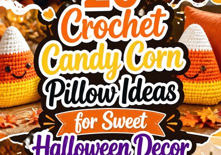 Crochet Candy Corn Pillow Ideas for Sweet Halloween Decor