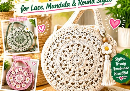 Crochet Doily Shoulder Bag Ideas for Lace, Mandala & Round Styles