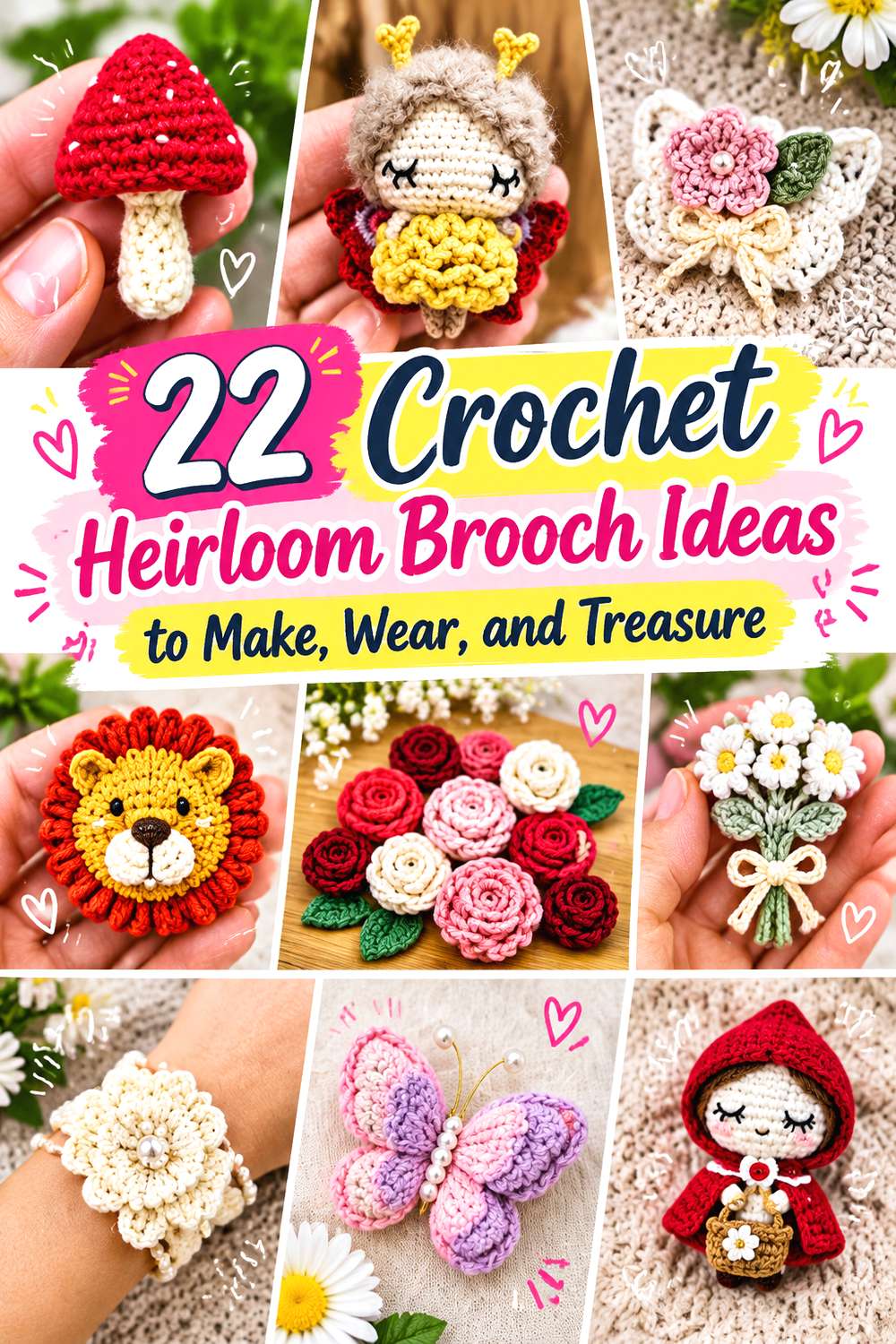 Crochet Heirloom Brooch Ideas to Make, Wear, and Treasure