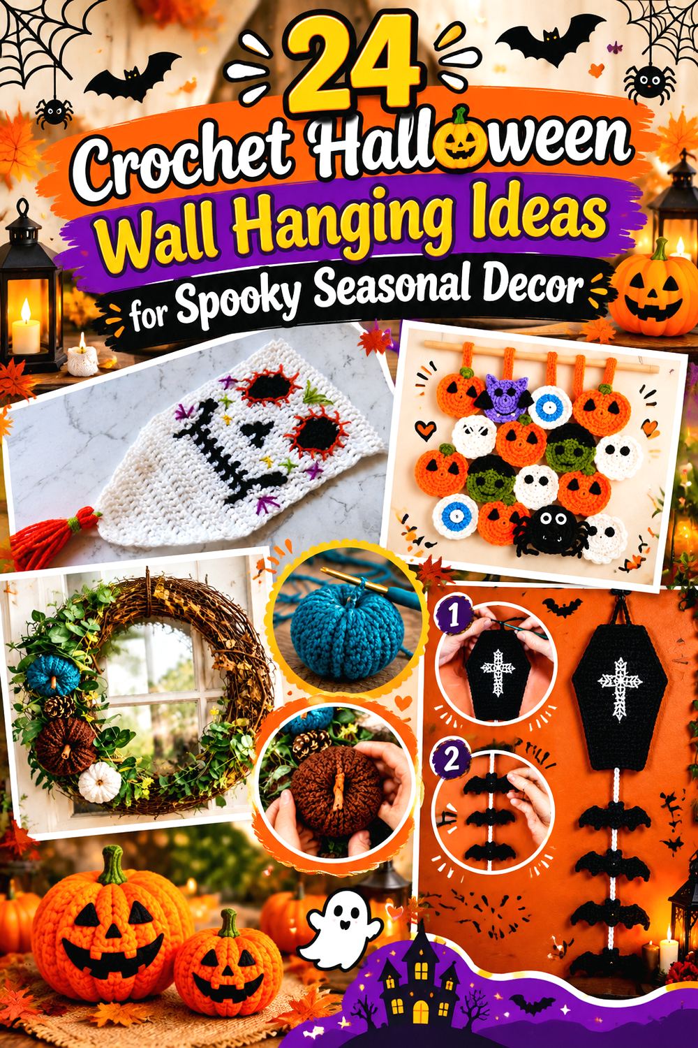 Crochet Halloween Wall Hanging Ideas for Spooky Seasonal Decor