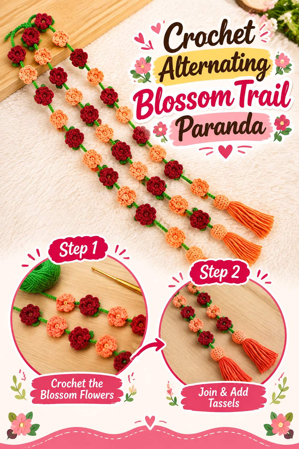 Crochet Alternating Blossom Trail Paranda