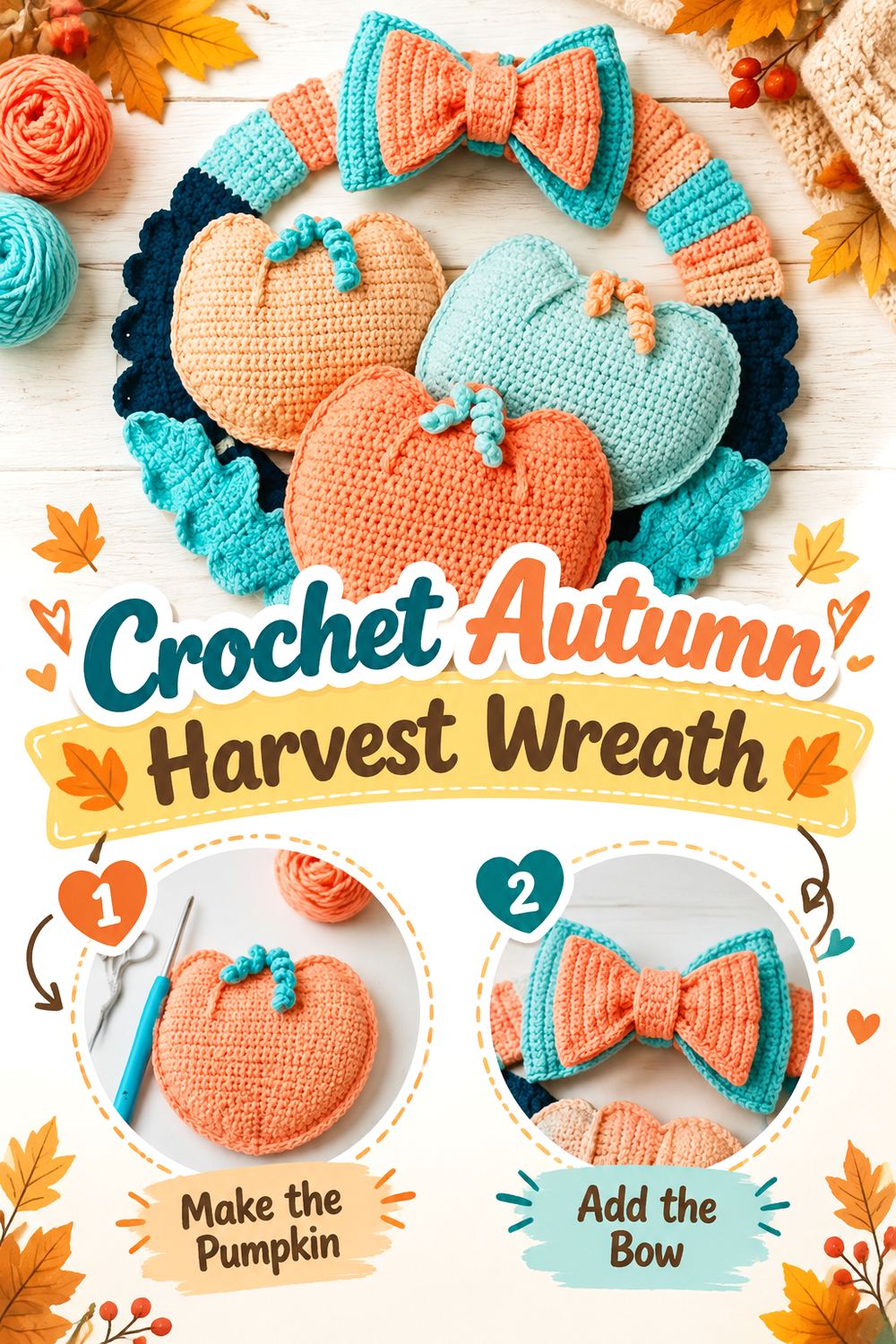 Crochet Autumn Harvest Wreath