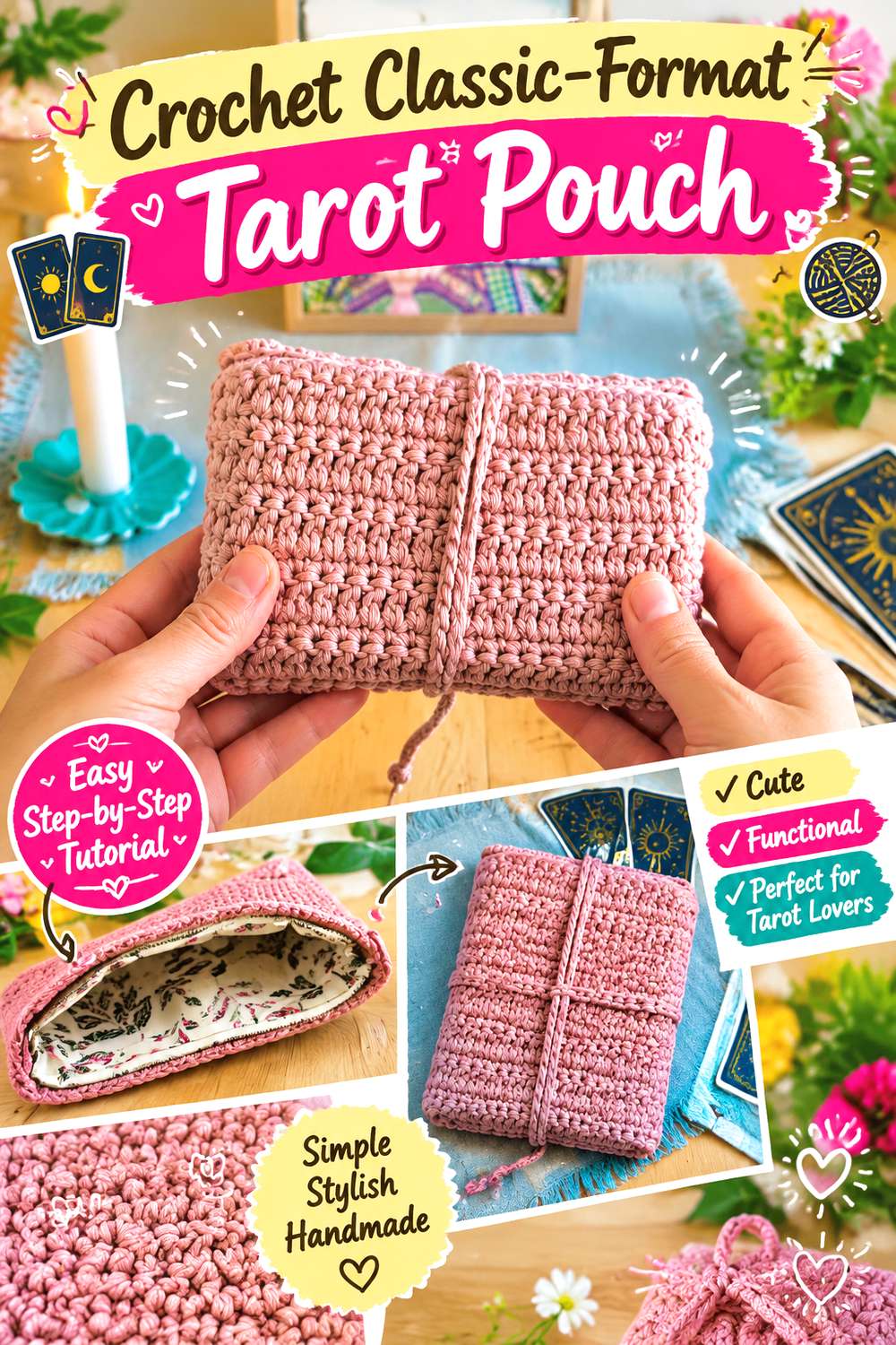 Crochet Classic Format Tarot Pouch