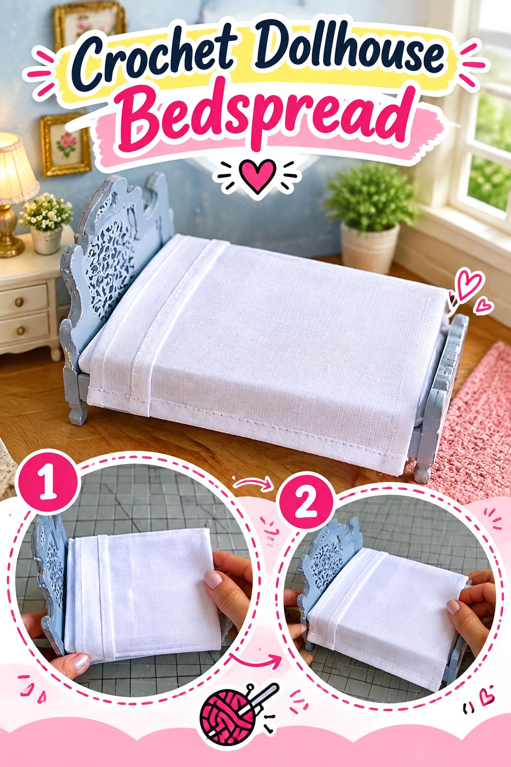 Crochet Dollhouse Bedspread