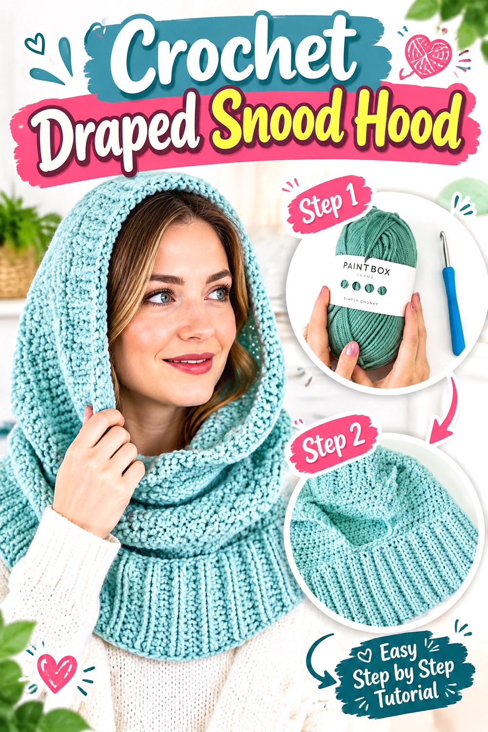 Crochet Draped Snood Hood