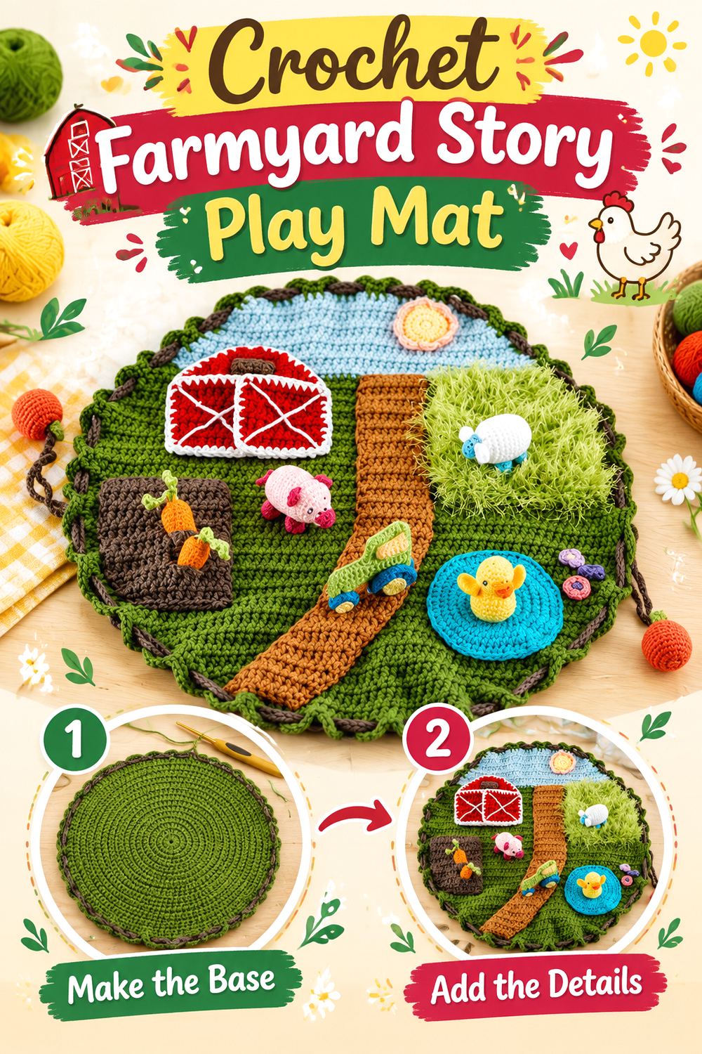 Crochet Farmyard Story Play Mat