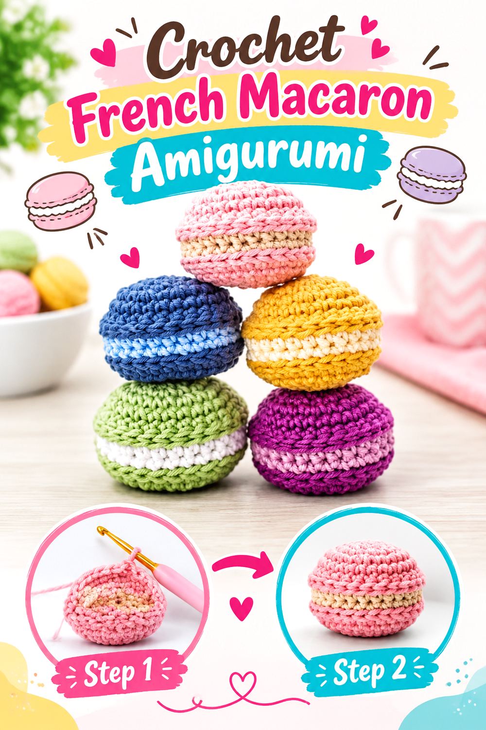 Crochet French Macaron Amigurumi
