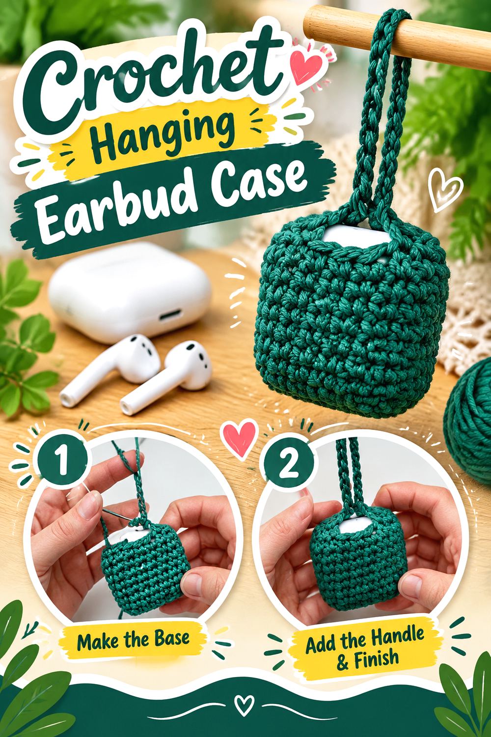 Crochet Hanging Earbud Case