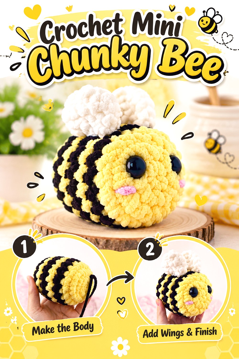 Crochet Mini Chunky Bee