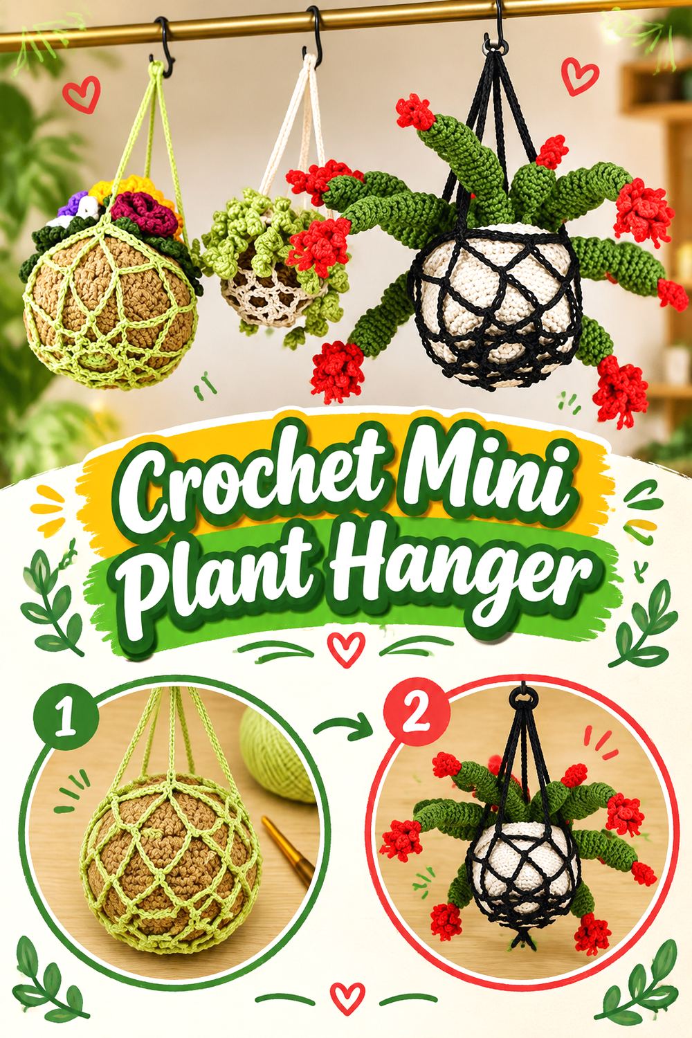 Crochet Mini Plant Hanger