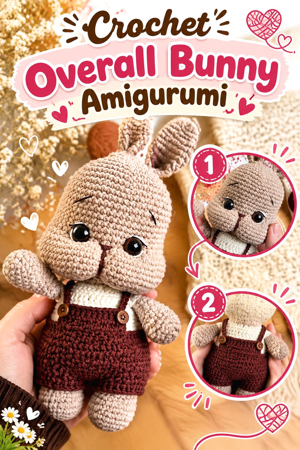 Crochet Overall Bunny Amigurumi