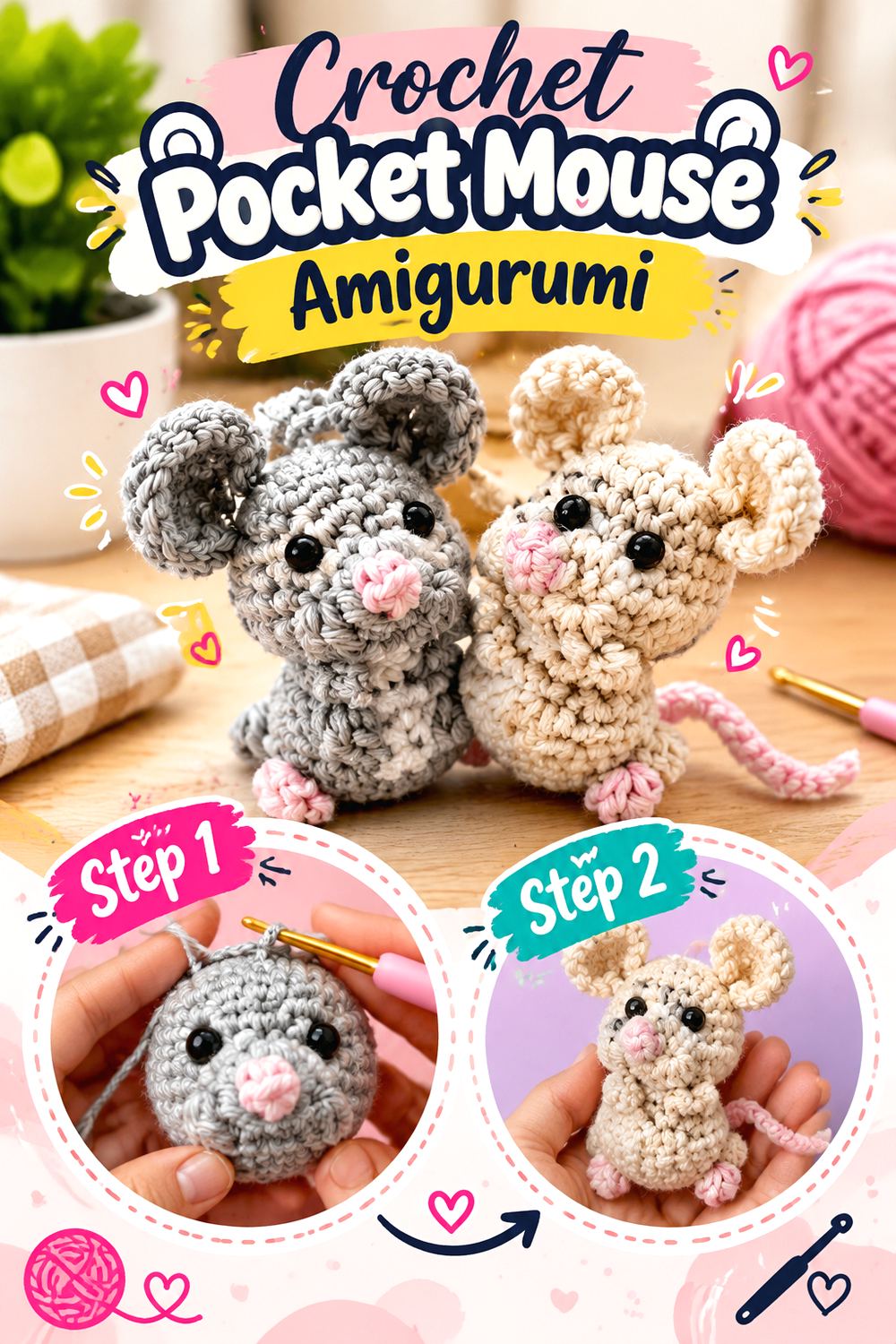 Crochet Pocket Mouse Amigurumi