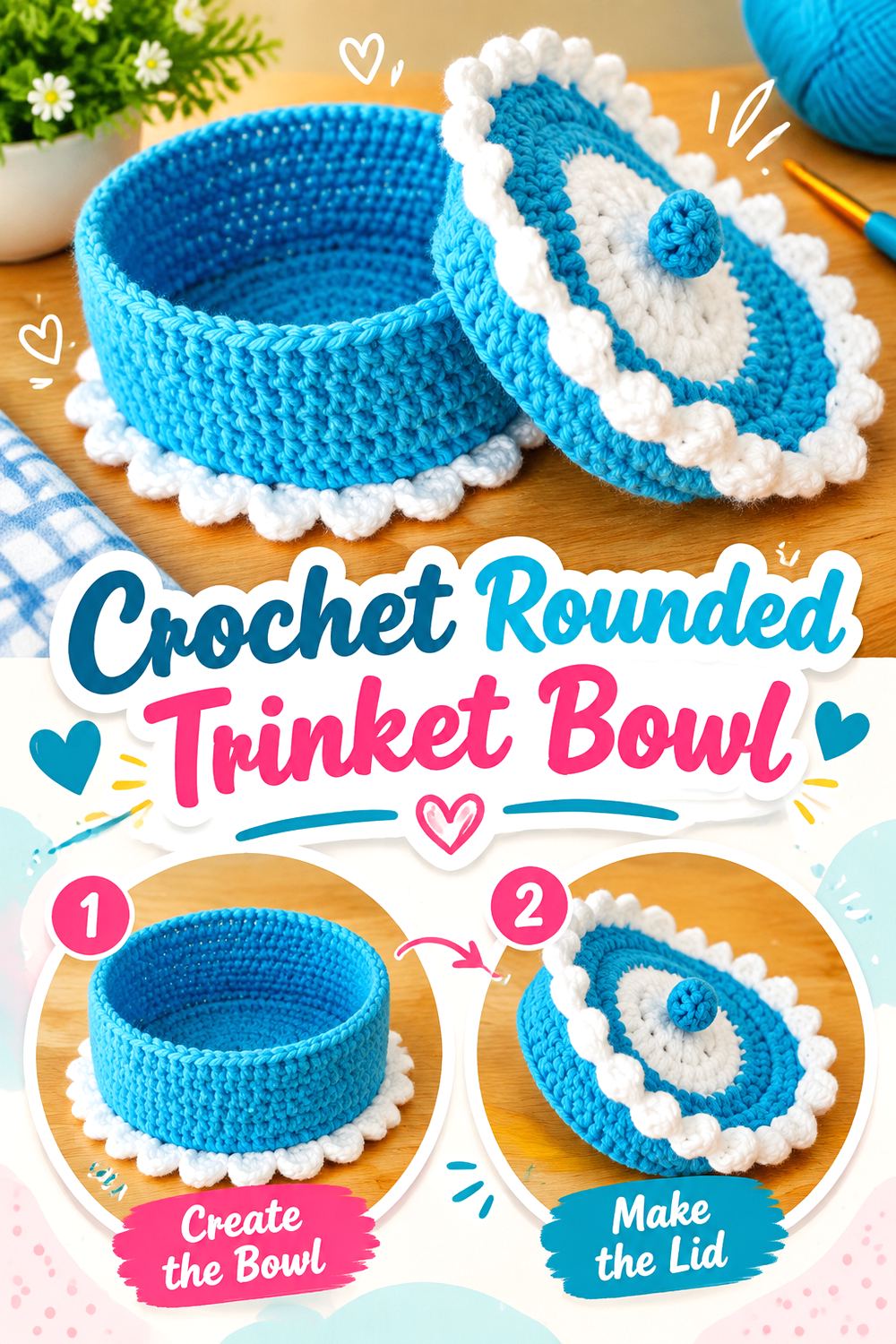 Crochet Rounded Trinket Bowl