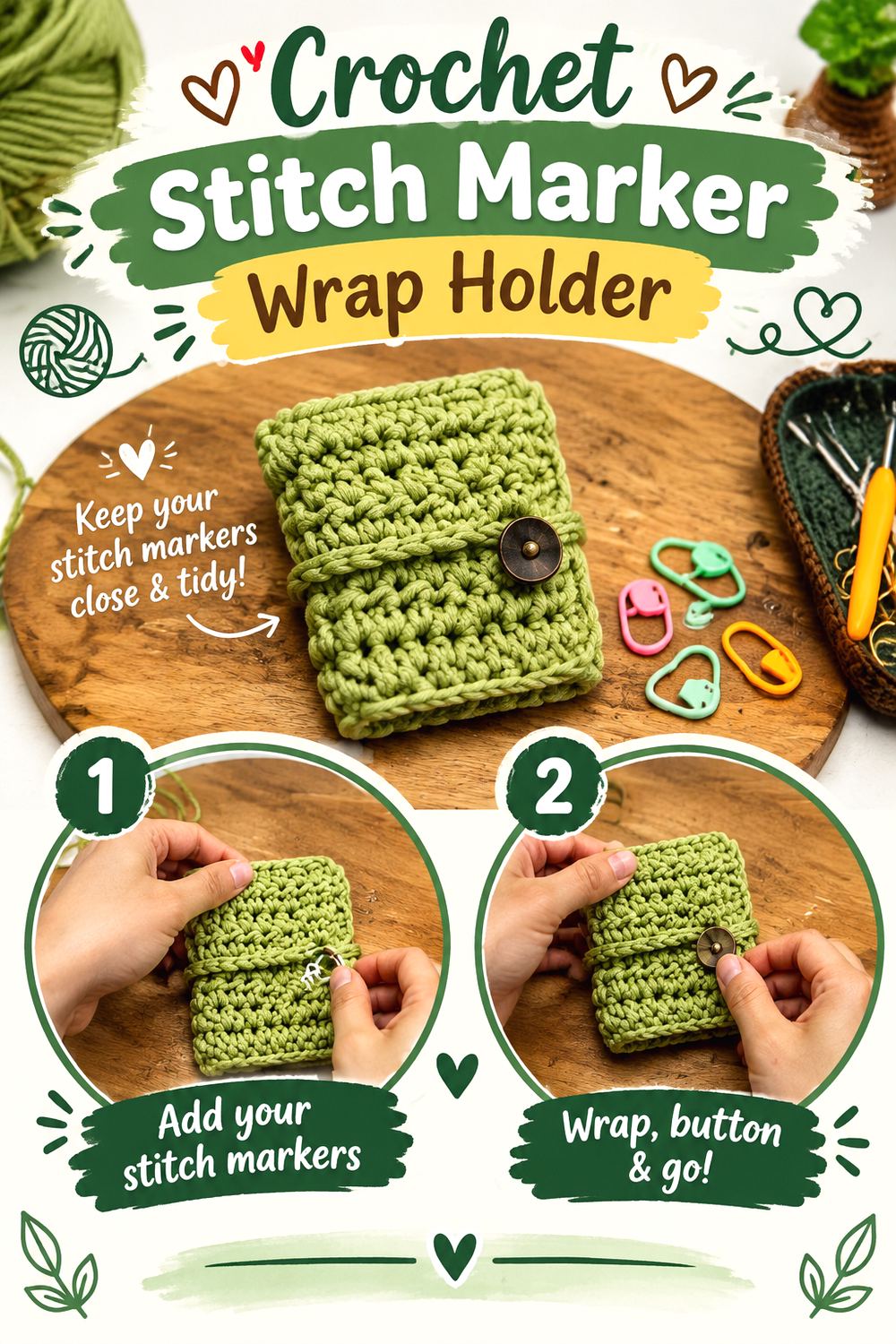 Crochet Stitch Marker Wrap Holder