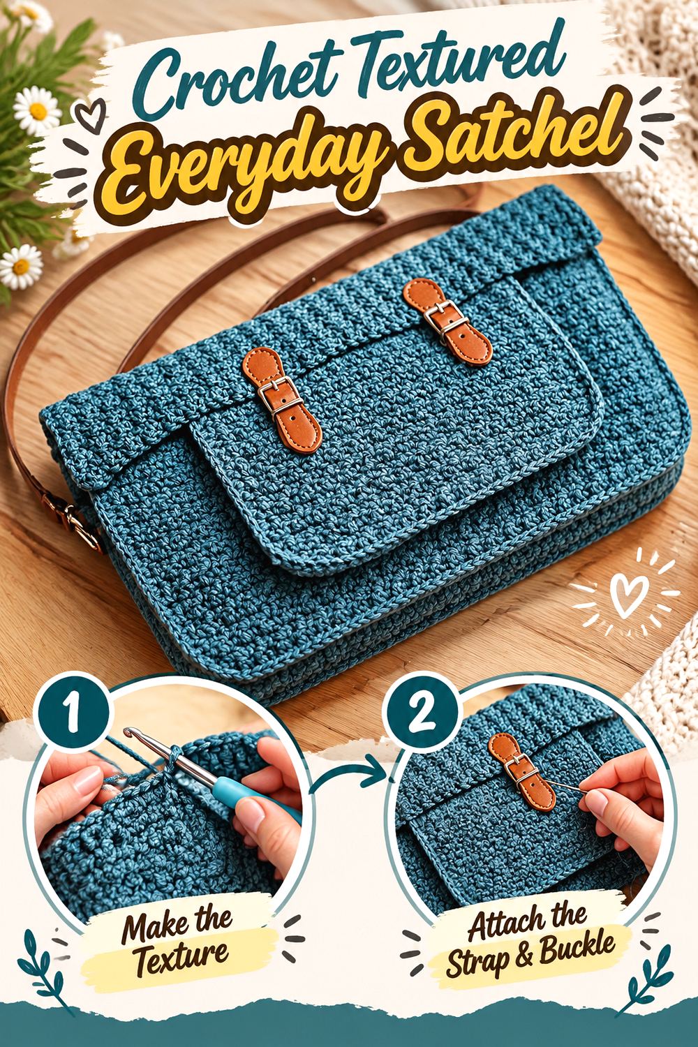 Crochet Textured Everyday Satchel