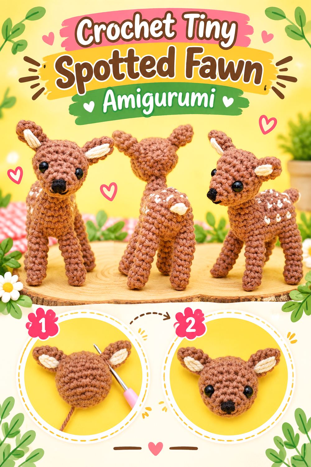 Crochet Tiny Spotted Fawn Amigurumi